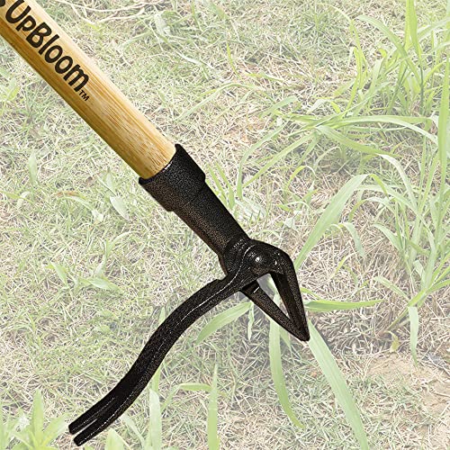 UpBloom Stand Up Weed Puller Tool with Long Handle and Cast Steel Head Design