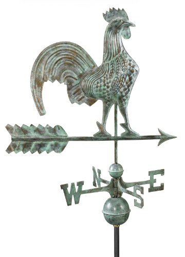 Good Directions 501v1 Rooster Weathervane Blue Verde Copper