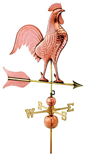 Good Directions 616p Barn Rooster Estate Weathervane Polished Copper
