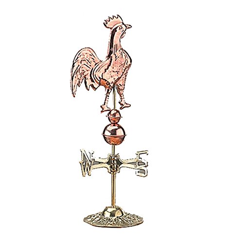 Weathervane Polished Copper Rooster Daybreak Desktop  Renovators Supply