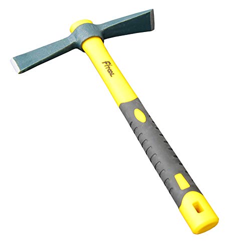 Forged Adze Hoe Weeding Mattock Cutter Pick Axe 15Inch One Piece Intact Drop Forged Plastic Coated Fiberglass Handle 15LB