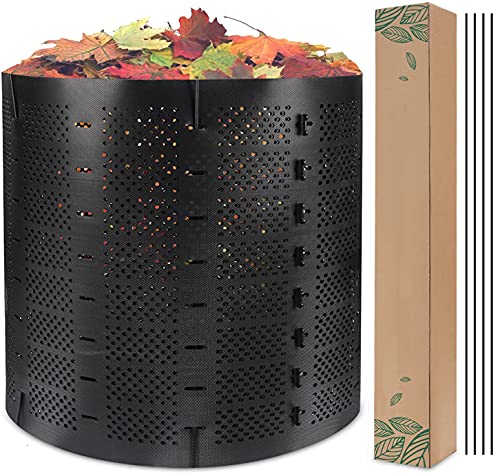 220 Gallon Compost Bin Outdoor Zodight Expandable Outdoor Composter Easy Assembling Large Capacity Fast Creation of Fertile Soil