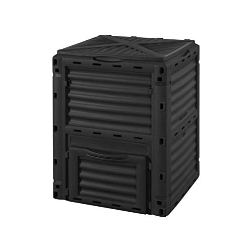 ECOgardener Garden Compost Bin Large Outdoor Compost Container Outdoor Aerating Compost Box Black 80 Gallon