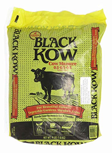 Black Kow Composted Cow Manure 4 lb Size (1 Bag)