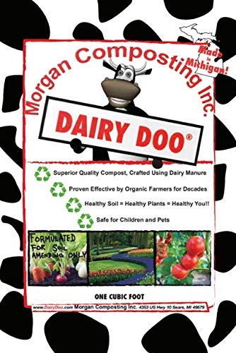 Dairy Doo Compost Soil Amendment 1 cu ft Bag  Soil Amendment Boost Plants  Low Odor Fertilizer Used for Indoors Raised Beds Containers and In ground Fruits and Vegetables Michigan Made Nutrients