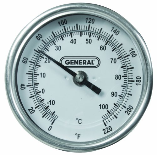 General Tools T30036 Analog Soil Thermometer Long Stem 36 Inch Probe 0° to 220° Fahrenheit (18° to 104° Celsius) Range Ideal for Taking Ground and Soil Temperature for Composting Gardening and A