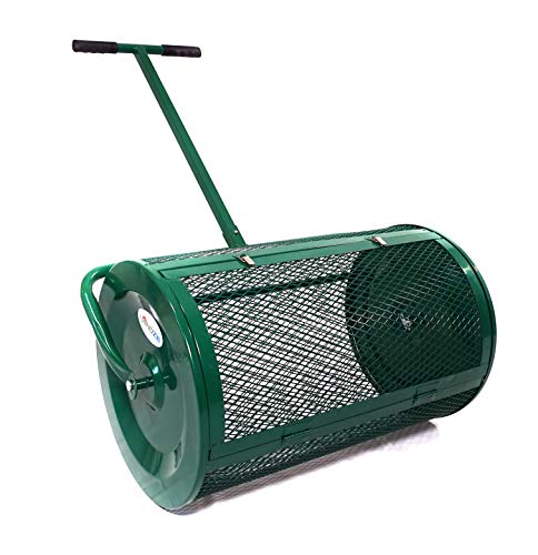 Landzie Lawn  Garden Spreaders  24 Inch Metal Mesh Basket  Compost Spreader  Peat Moss Spreader for Garden and Lawn Care Durable Lightweight Lawn Care Equipment  Manure Spreader