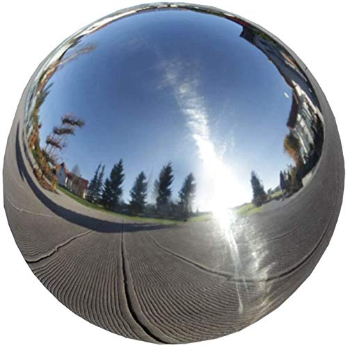 kuokuo Stainless Steel Gazing Globe 12 inch 8 inch6 inch Durable Stainless Steel Gazing Ball Gazing Balls for Garden on Clearance Gazing Globe Mirror Ball Garden Sphere Metal (150mm)
