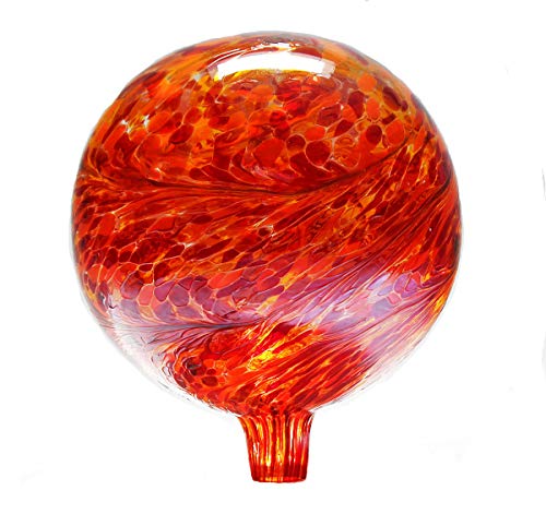 Glass Gazing Ball Dark Sun 12 Inch by Iron Art Glass Designs