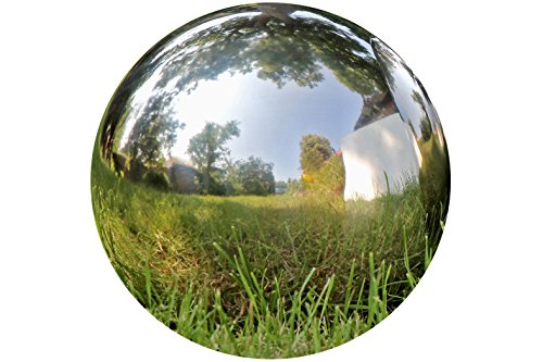WHW Whole House Worlds Crosby Street Stainless Steel Gazing Ball for Garden and Home 13 34 Inches in Diameter