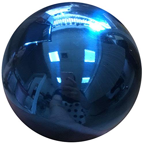 JforSJizT 14 inch Diameter Blue Gazing BallBlue Stainless Steel Polished Reflective Smooth Garden Sphere Globe MirrorColorful and Shiny Addition to Any Garden or Home