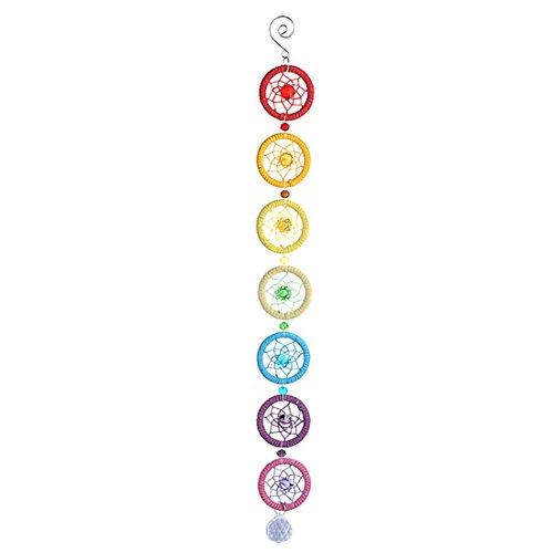 HD Chakra Dream Catcher with 20mm Crystal Chandelier Ball Prisms Suncatcher Handmade Rainbow Fengshui Pendant