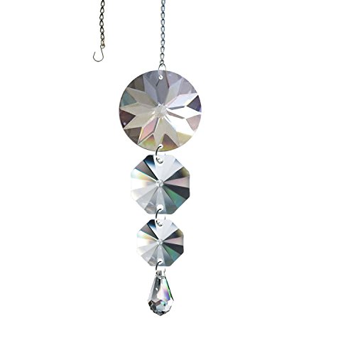 CrystalPlace Suncatcher 5 Rainbow Maker Clear Prisms Window Sun Catcher Great Feng Shui Amazing Brilliance