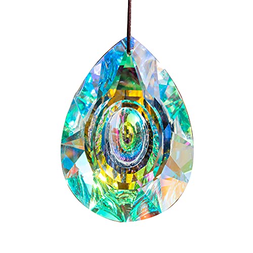 HD HYALINE  DORA 89mm35in Hanging Chandelier Crystals Prisms for Window Suncatchers Chandelier Parts Rainbow Maker Pendants