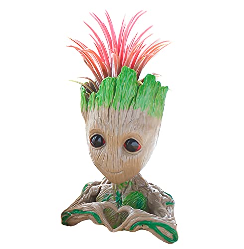 Heart  Shaped Baby Groot Planter Flower Pot  Baby Groot Head Flower  Succulent Planter Pot with Drain Hole Small Cactus Flower Gardening Pots Indoor  Outdoor for Under 4 inch Succulent