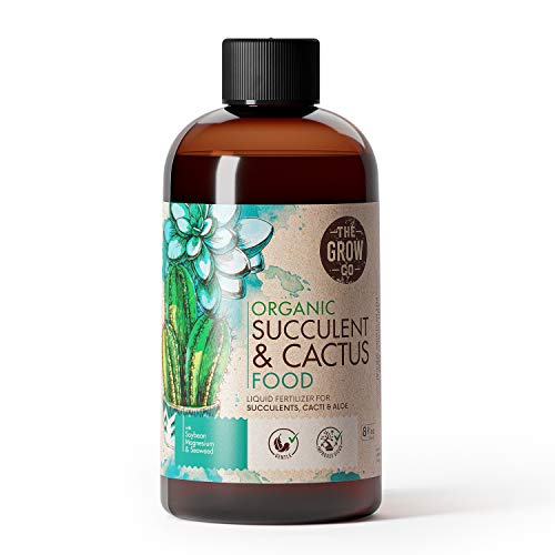 Organic Succulent  Cactus Plant Food  Gentle Liquid Fertilizer Nutrients for Aloe Vera and Other Common Indoor and Outdoor Succulents  Cacti (8 oz)