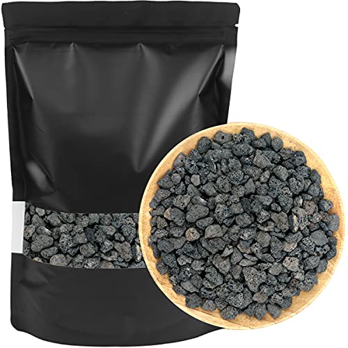 27lb Black Horticultural Lava Rock Bonsai Drainage Gravel Decorative Stones for Indoor Potted Plants Succulent Cactus Gritty Planting Medium Volcanic Pebbles for Terrarium Gardening Top Dressing