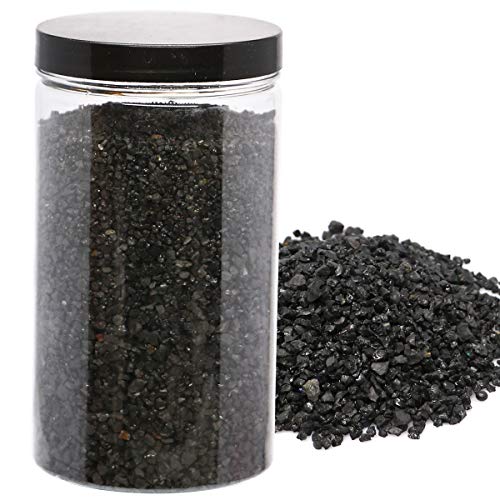 Black Decorative Gravel Colored Coarse Sand Succulent Cactus Bonsai Crushed Potting Rock Vase Filler Planting Planter Small Pebble for Terrarium Fairy Gardening Top Dressing Home Garden Decor 22lb