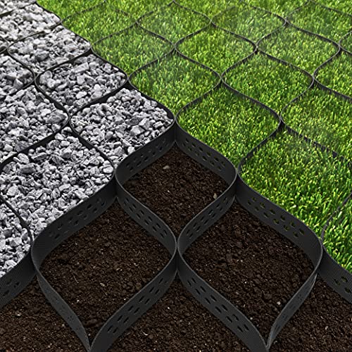 Standartpark 2 Thick Geo Grid Ground Grid Polyethylene 160 sq ft 1885 LBS per sq ft Strength for Landscaping Patios Walkways