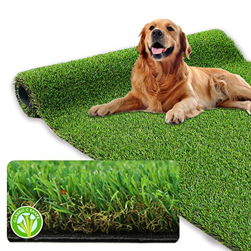 XLX TURF Realistic Artificial Grass Rug Indoor Outdoor  3ft x 5ft Thick Synthetic Fake Grass Dog Pet Turf Mat for Garden Lawn Landscape