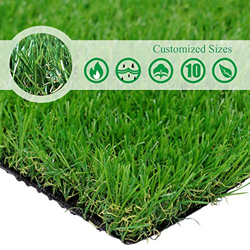 · Petgrow · Realistic Artificial Grass Turf 5FTX10FT(50 Square FT)Indoor Outdoor Garden Lawn Landscape Synthetic Grass Mat  Thick Fake Grass Party Wedding Christmas Rug