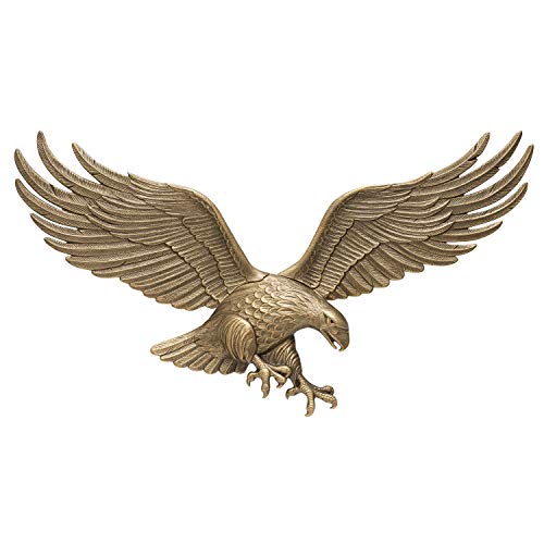 Whitehall Products Antique Brass Wall Eagle 00755 36 inches wide by 11 inches high