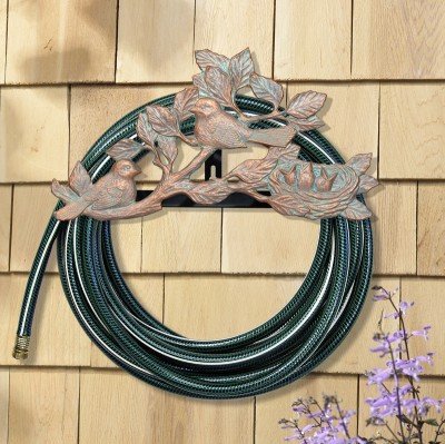 Whitehall Products Chickadee Hose Holder Copper Verdi