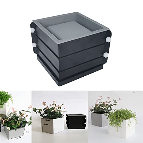 Silicone Planter MoldSquare Concrete Molds for Flower Pot Succulent Plant Pot Making