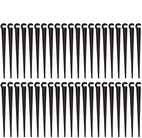 NCTP 200pcs Irrigation Drip Support Stakes for 14Inch Tubing Hose Flower Beds Vegetable Gardens Herbs Gardens