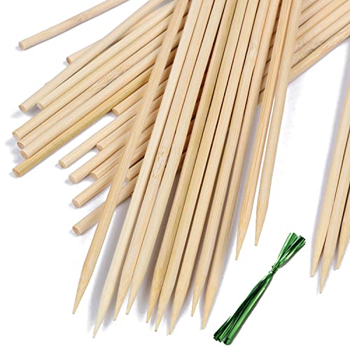 Bamboo Plant StakesHAINANSTRY Wood Plant SupportsNatural Bamboo Sticks for PlantsFloralPotted PlantWooden Sign Posting Garden Sticks  14 Inches 25 Pack