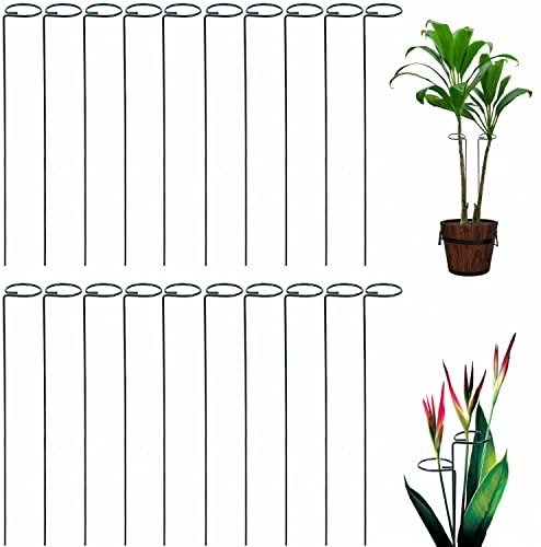 Tingyuan 36 Inches Single Stem Plant Support Stakes Steel Garden Stakes Pack of 20