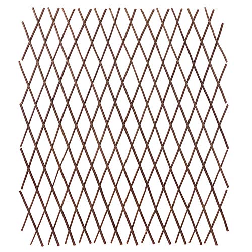 Lattice Fence Willow Nature Wooden Trellis Expandable Plant Trellis Privacy Fence Screen Expandable Plant Climbing Lattices Trellis Flower Decoration Stand for Climbing Plants Vegetables (S)