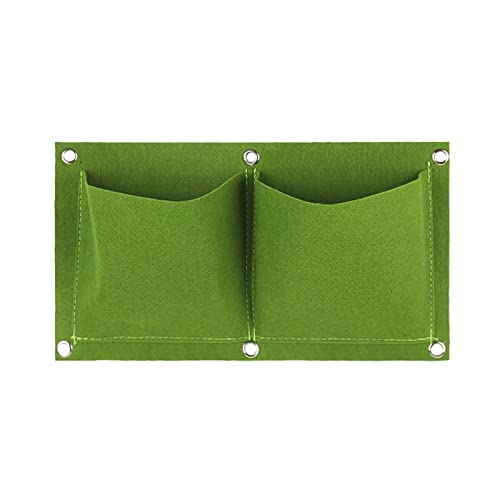 2Pcs 2Pockets Vertical Wall Garden Planter NonWoven Fabrics Wall Hanging Planting Bags