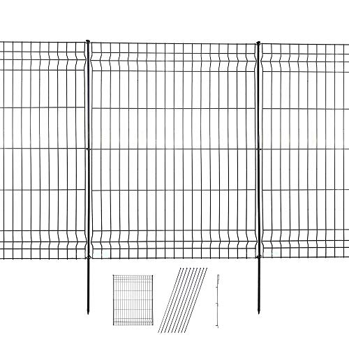 Hopesun Decorative Garden Fence Fast Installation MultiPurpose Metal Pet Fence Kit Outdoor