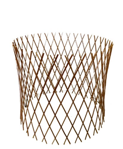 Master Garden Products Peeled Willow Circular Lattice Fence 30 by 60Inch Light Mahogany Color