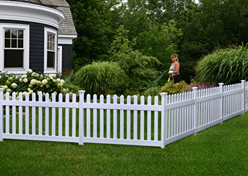 Zippity Outdoor Products ZP19002 No Dig Fence Newport 36H x 72W White