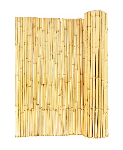 Forever Bamboo Natural Rolled Bamboo Fence 75in D x 6ft H x 8ft L