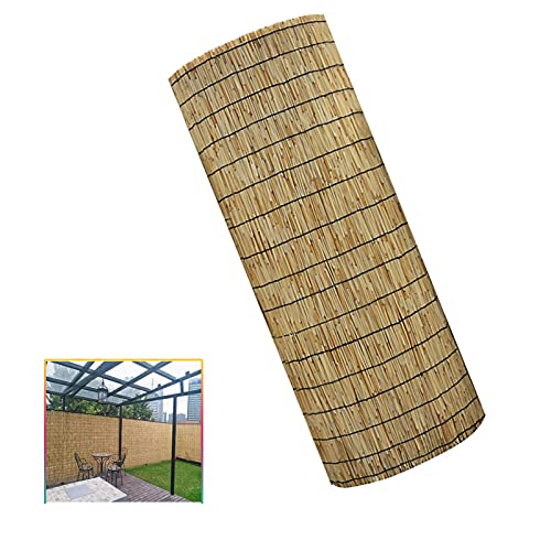 Tophacker Natural Reed Fencing Panel Bamboo Screening Roll Garden Windscreen Balcony Privacy Screen WindSun Protection for Patio Outdoor 25 35 4 Feet High