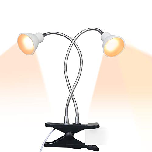 ACKEGrowLightPlantLight Sunlike Gooseneck Growing Lamps Dual Head with Clamp for Indoor Plants…