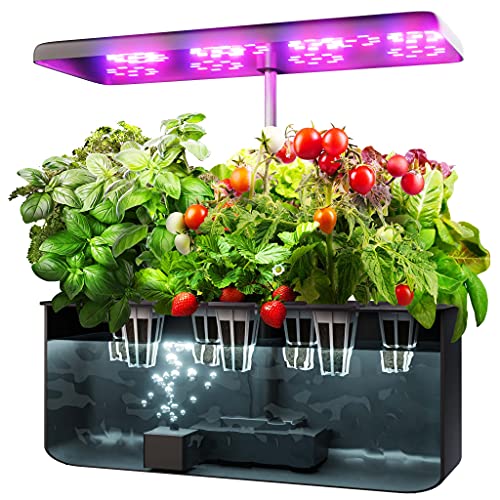 Hydroponics Grow Kit  Beginnerfriendly Indoor Gardening Planter Starter System with Smart LED Growing Lights  Water Pump  Home Garden Germination Pods for Herbs Vegetables Berries  Other Plants