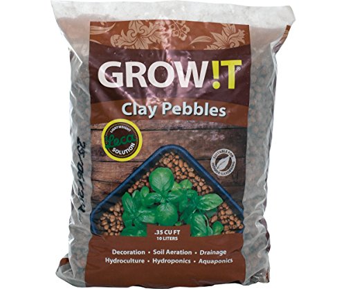 GROWT GMC10L  4mm16mm Clay Pebbles Brown (10 Liter Bag)  Made from 100 Natural Clay Can be used for Drainage Decoration Aquaponics Hydroponics and Other Gardening Essentials