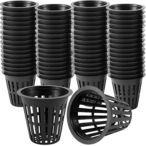 KEILEOHO 120 Pack 2 Inches Net Pots Upgraded Net Cup with 200 PCS Plant Labels Heavy Duty Net Pots for Hydroponics Aquaponics Orchids