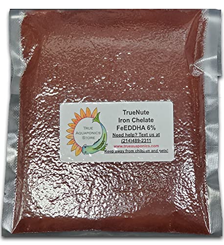 TrueNute Iron Chelate 6 Percent FeEDDHA 16 Ounces for Aquaponics Hydroponics Soil and Foliar Spray for Plants Stronger Than Liquid