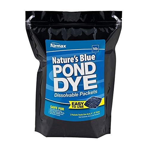 Airmax Natures Blue Water Soluble Pond Dye Packets (WSP)  Easy No Mess Application for Ponds  Lakes  16 WSP Pack