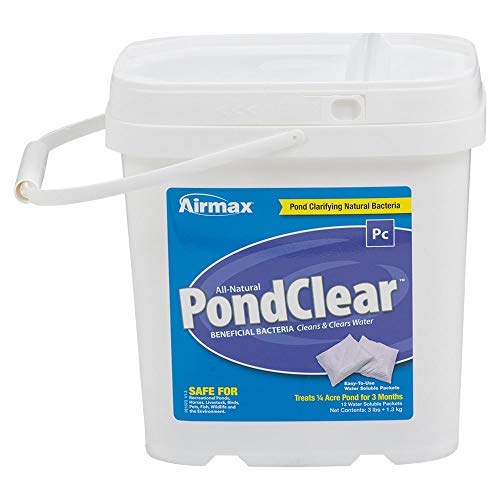Airmax PondClear Pond Clarification Water Treatment Made from Natural Beneficial Bacteria  12 Packets Cleans  Clarifies 14 Acre Pond Up to 3 Months