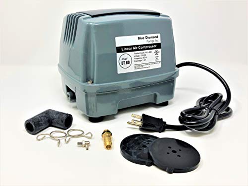 Blue Diamond ET80 Plus  Septic or Pond Linear Diaphragm Air Pump with Free Additional Air Filter