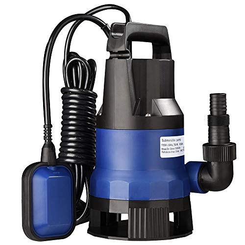 Yescom 1HP Submersible Water Pump 3434GPH 750W CleanDirty Water Pumps with Automatic Float Switch for Swimming Pool Garden Tub Pond Flood Drain