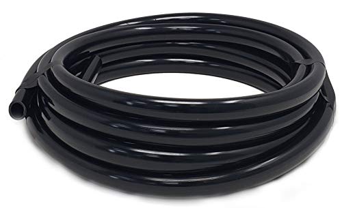 12 Inch Vinyl Pond Tubing 20 FT Black Made in USA UV Resistant Fish Safe