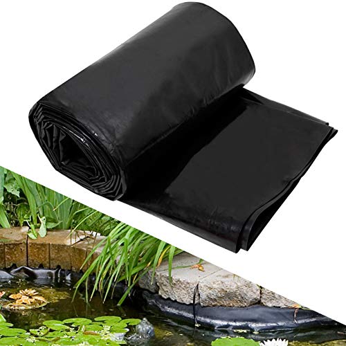 13 × 20 Feet 8 Mil HDPE Pond Liner Puncture and Tear Resistant Pond Skins for Fish Flexible PreCut Pond Tarp for Ponds Lakes Waterfall Streams Fountains Water Gardens Retention Basins (Black)