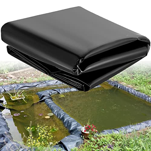 Happybuy LLDPE Pond Liner 15x20 ft Pond Liner 20 Mil Fish Pond Liners for Waterfall Pond and Fish Ponds